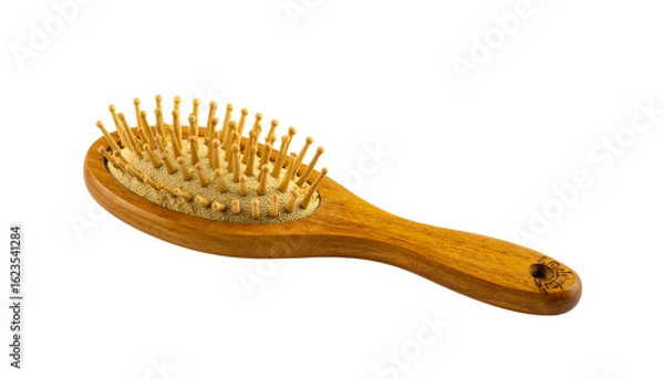 Fototapeta wooden comb isolated on white