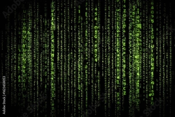 Obraz Abstract Green Digital Rain