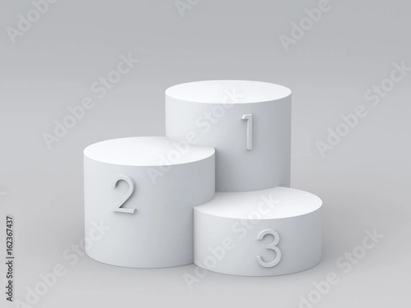 Obraz Empty winners podium. 3D rendering.
