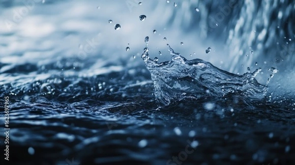 Fototapeta A close-up of the water splashing at the base of Niagara Falls in a cozy setting
