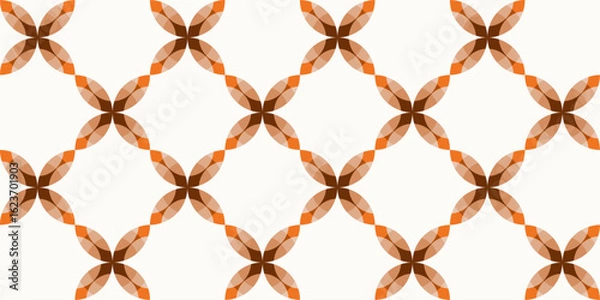 Obraz Seamless abstract geometric floral pattern. Vector Illustration.