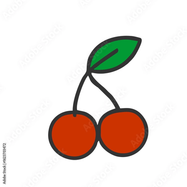 Obraz vector illustration of a cherry