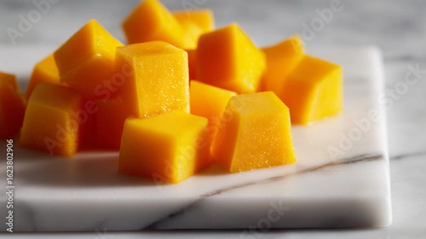 Fototapeta 果実が大理石の板で上品に映える