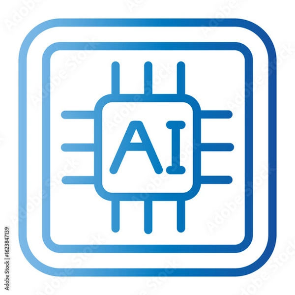 Fototapeta ai chip icon