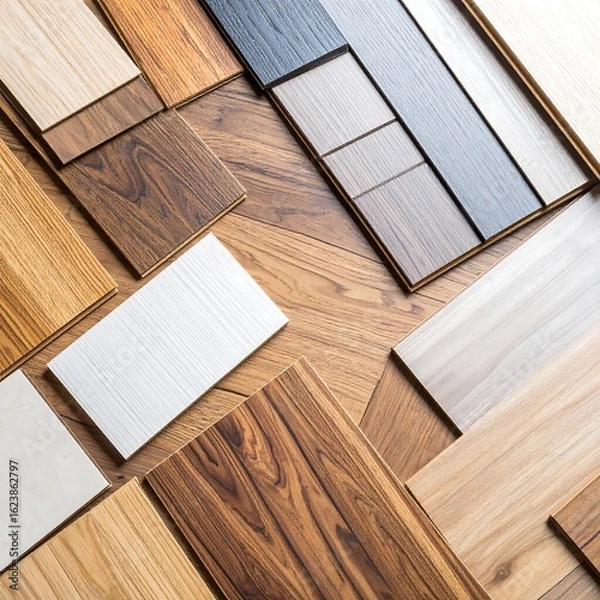 Obraz Assorted flooring samples laid out
