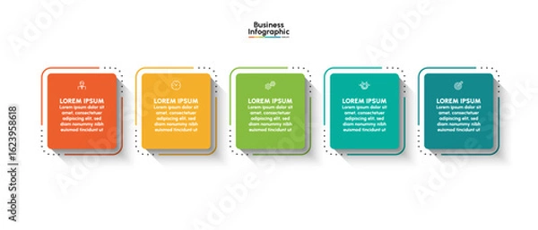 Obraz Business infographic design background template