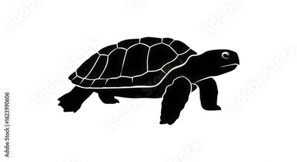 Fototapeta Detailed Outline of the Giant Tortoise Habitat and Behavior for Conservation Efforts