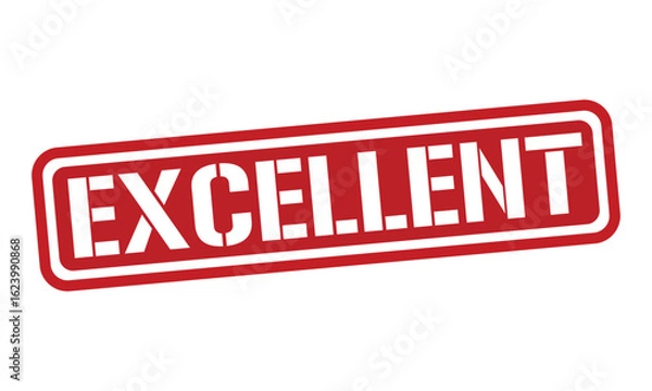 Fototapeta EXCELLENT red stamp text vector, rubber stamp