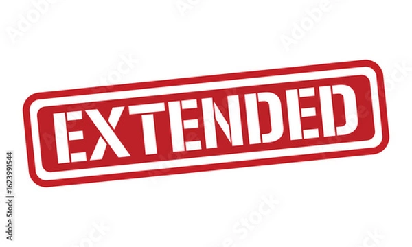 Obraz EXTENDED red stamp text vector, rubber stamp