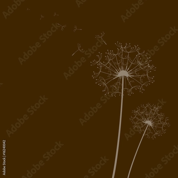 Obraz Abstract illustration with flowers. Vector art