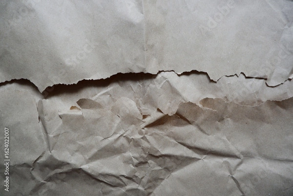 Fototapeta Crumpled Kraft paper surface.Material, background material, design background.