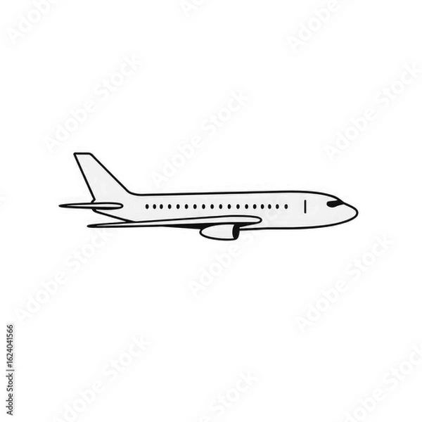 Fototapeta airplane with transparent background PNG and JPEG image	