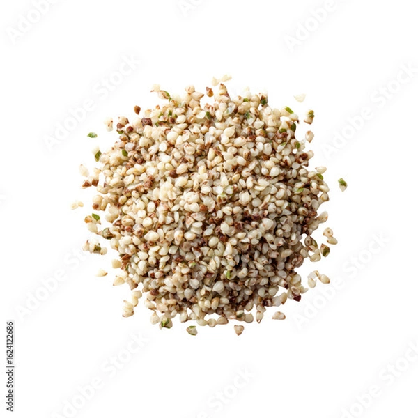 Fototapeta Heap of Hemp Seeds, Close-Up Studio Shot on Black Background