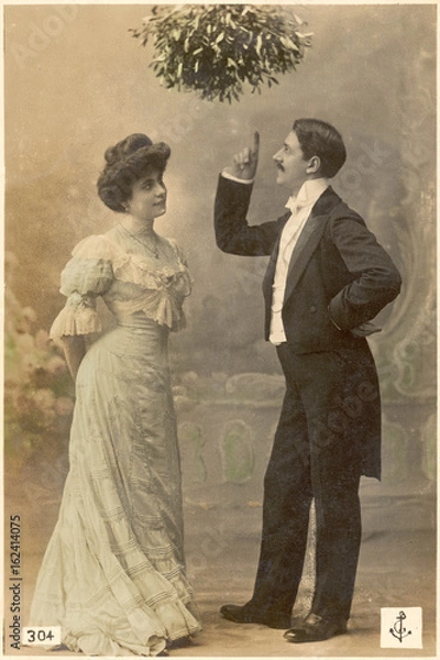 Obraz Mistletoe lecture  c. 1900. Date: circa 1900