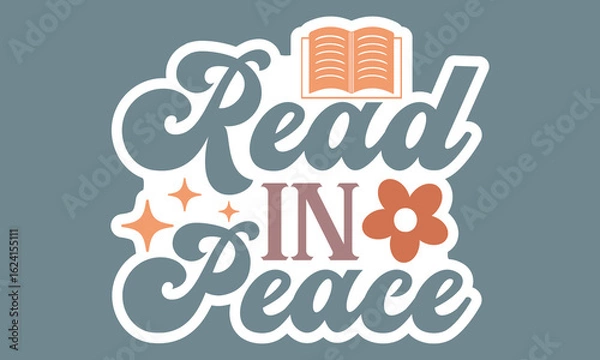 Fototapeta Book Lover Sticker Bundle And  Single Design