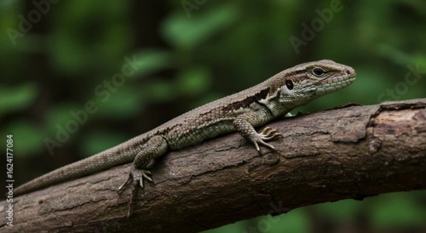 Obraz Lizard on a branch in a forest