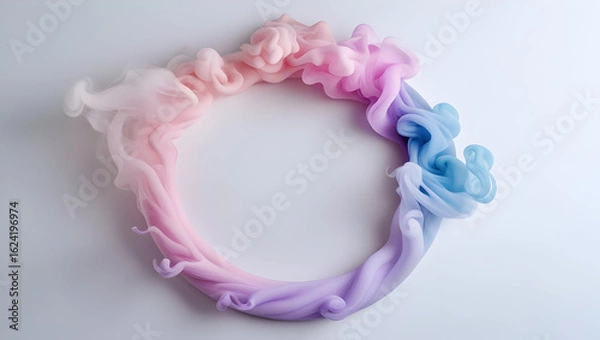 Obraz Pastel smoke ring diffusing in smooth circular gradient