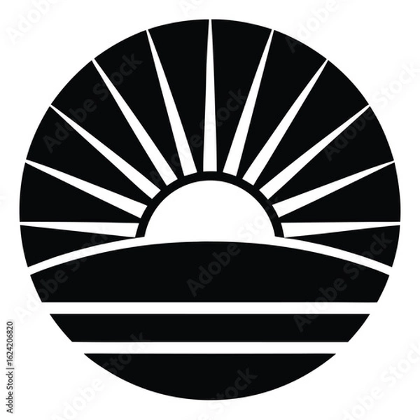 Fototapeta sunrise vector icon
