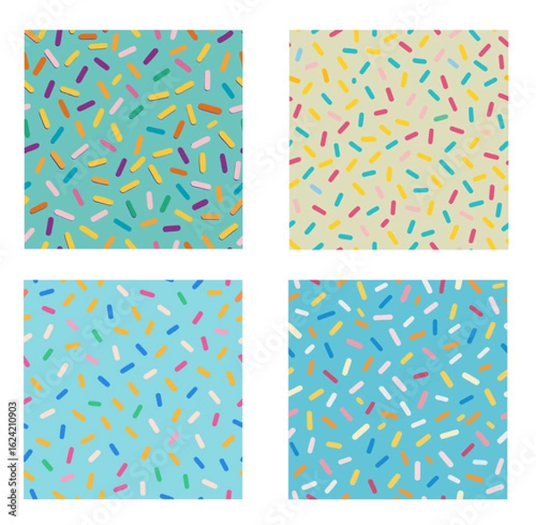 Obraz Seamless pattern with colorful sprinkles. vector illustration