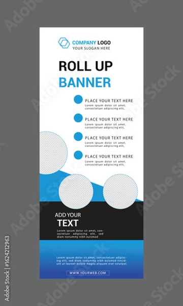 Fototapeta rollup banner design vector file 4/10.