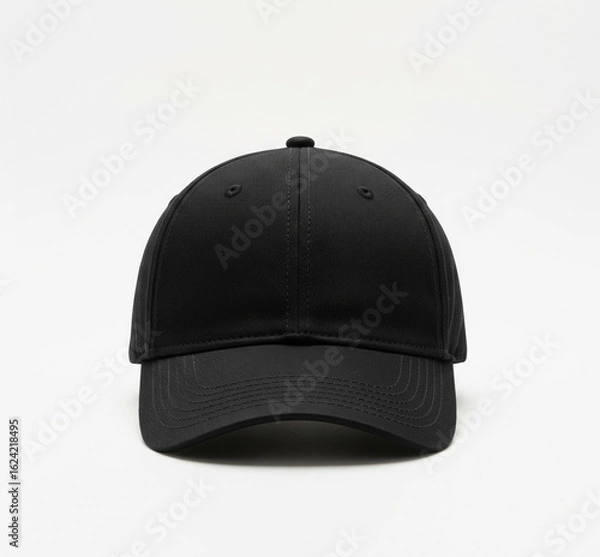 Fototapeta black baseball cap isolated