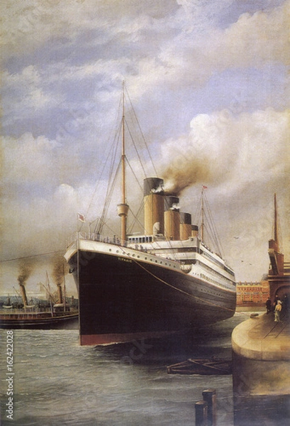 Obraz RMS Titanic docked. Date: 1912