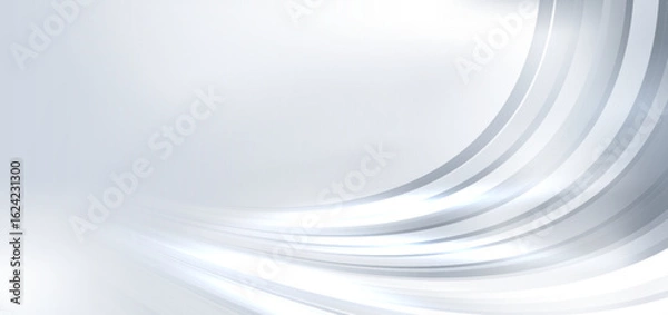 Fototapeta Abstract background curve speed motion light grey and white stripe lines.