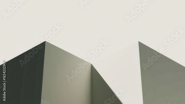 Fototapeta Architectural Abstraction Angular Composition of White Surfaces