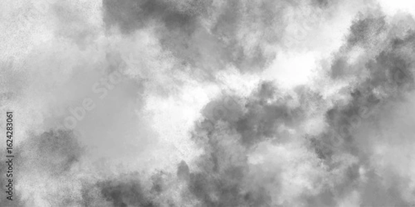 Fototapeta Grey, white watercolor textured on white paper background. smoke texture art design. smoke vape vector cloud dreamy atmosphere dramatic smoke overlay before rainstorm design element. vector.
