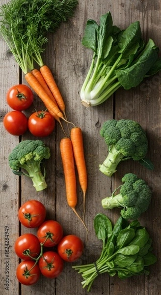 Obraz Assortment fresh vegetables display