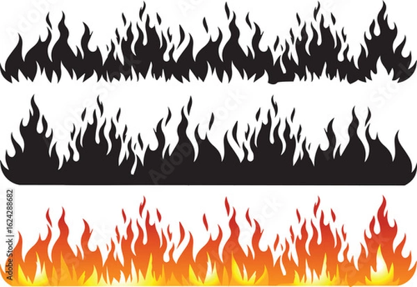 Obraz fire flame vector art