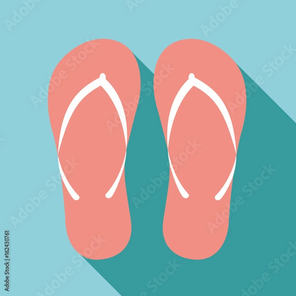 Fototapeta Flip-flops vector icon