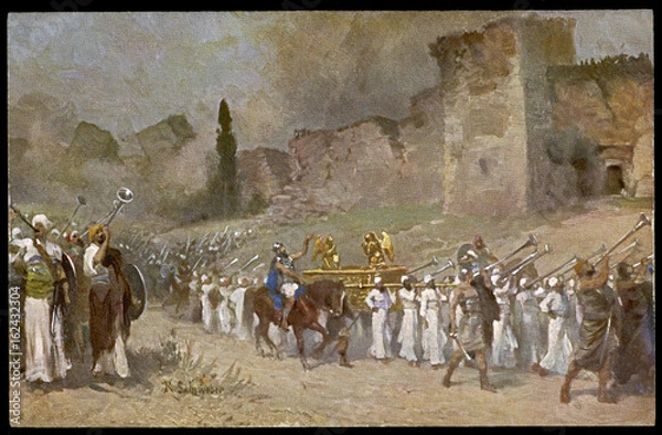 Obraz Bible  Old Testament: Joshua and the walls of Jericho.