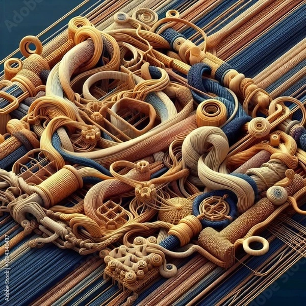 Fototapeta Digital Weaving hyperrealistic digital tapestries