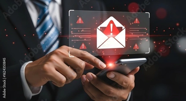 Fototapeta Detecting and preventing phishing attacks: email security, spam, and malware protection