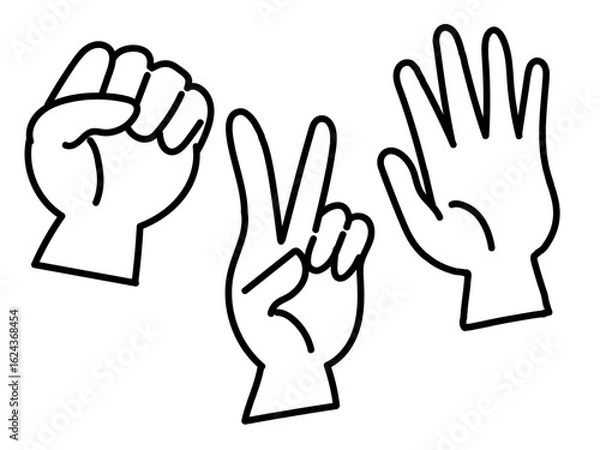 Fototapeta シンプルなグーチョキパー