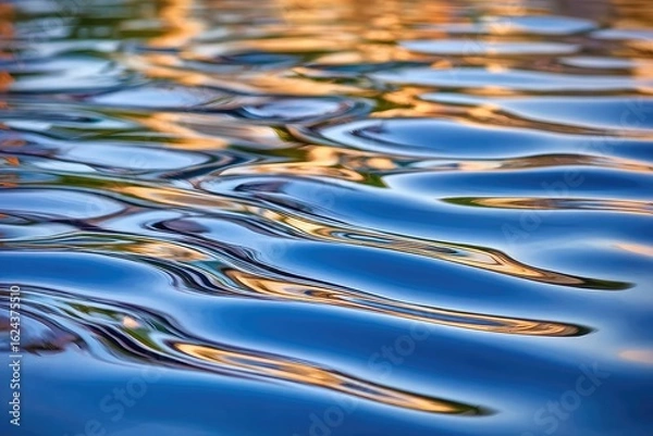Obraz Rippled water surface reflecting sunlight (3)