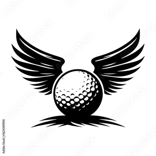 Fototapeta Golf ball on wings vector 