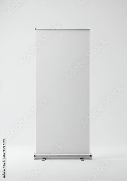 Obraz Blank retractable banner on a white background
