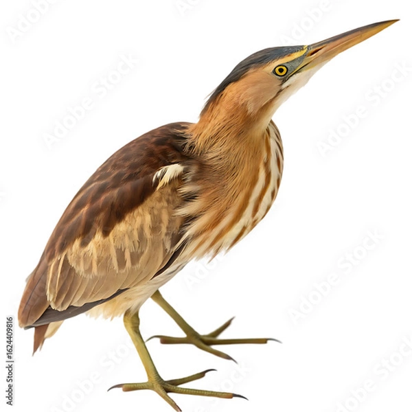 Fototapeta least bittern isolated on white