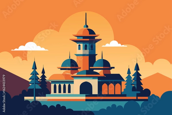 Fototapeta doodle style expressive architectural sketch  .eps