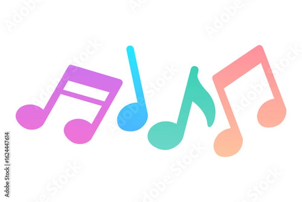 Obraz colored musical notes