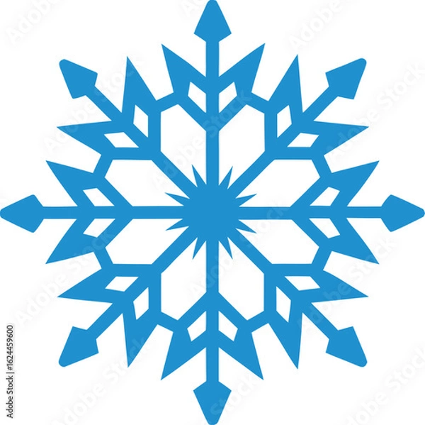 Obraz snowflakes or blue snowflake vector on a transparent background