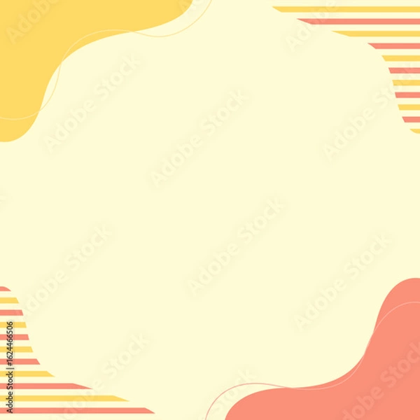 Fototapeta 秋イメージカラーの流体フレーム