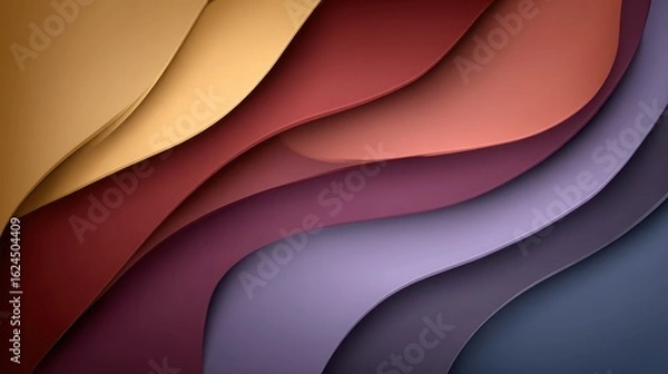 Fototapeta Abstract Layered Color Wave Design