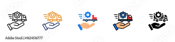 Fototapeta Delivery Service Icon Multi Style 