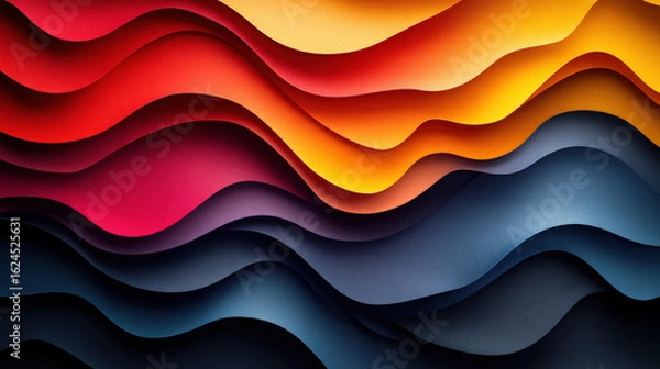 Obraz Abstract wavy colorful layers