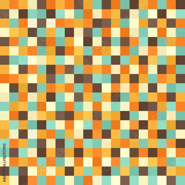 Obraz Pixel pattern. Vector seamless retro pixel art background