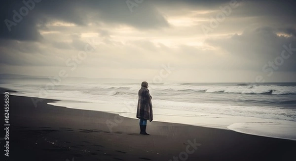 Fototapeta man on the beach