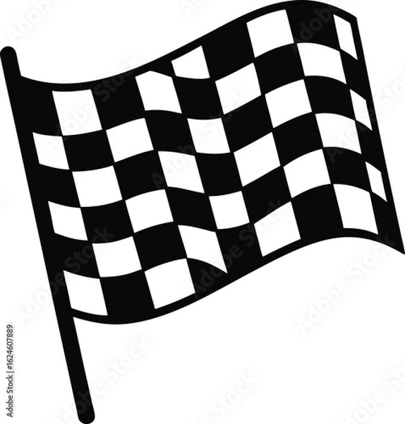 Obraz checkered flag on white background.eps